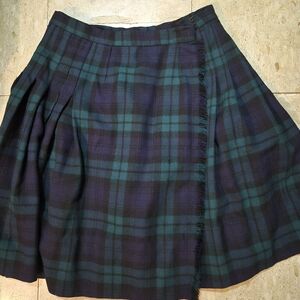 Vintage Plaid Women's Kilt in Blue and Purple
